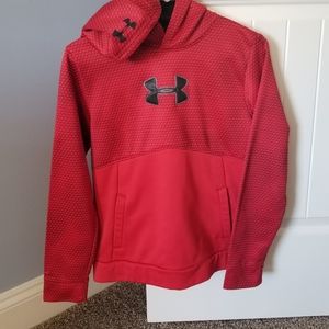Boys Large Under Armour Hoodie Red